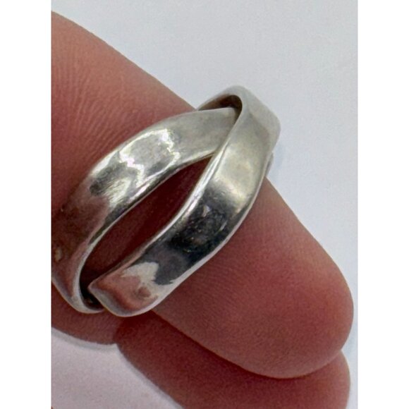 Sterling Silver 925 Double Linked Rings "Forever Together" - Picture 6 of 6